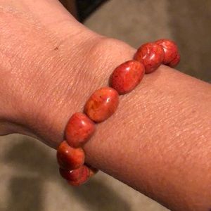 Orange stretch bracelet